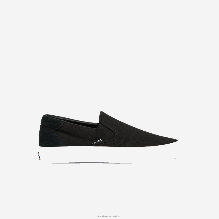 Lacoste spring serve canvas slip op 0828H1871 zwart-wit 312 Heren