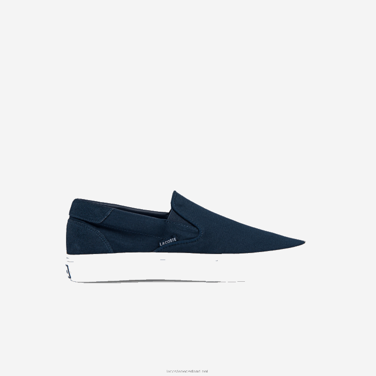Lacoste spring serve canvas slip op 0828H1872 marine & wit 092 Heren