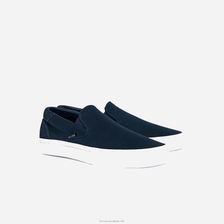 Lacoste spring serve canvas slip op 0828H1872 marine & wit 092 Heren