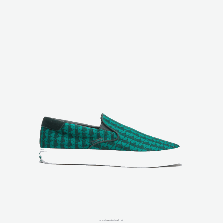 Lacoste spring serve textiel instapper 0828H1854 groen & wit 1r7 Heren