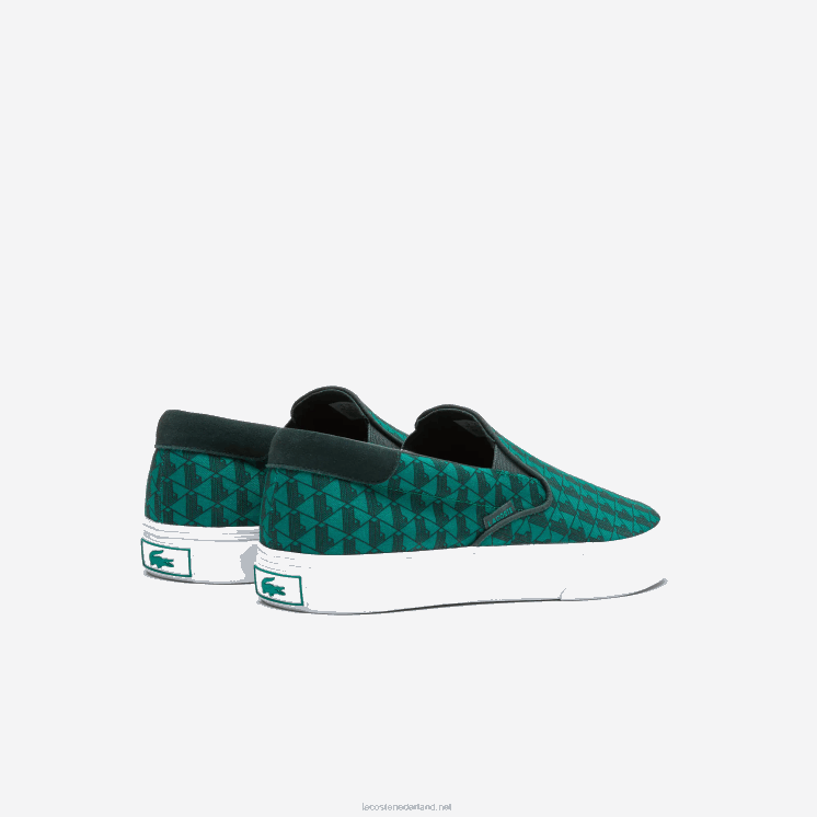 Lacoste spring serve textiel instapper 0828H1854 groen & wit 1r7 Heren