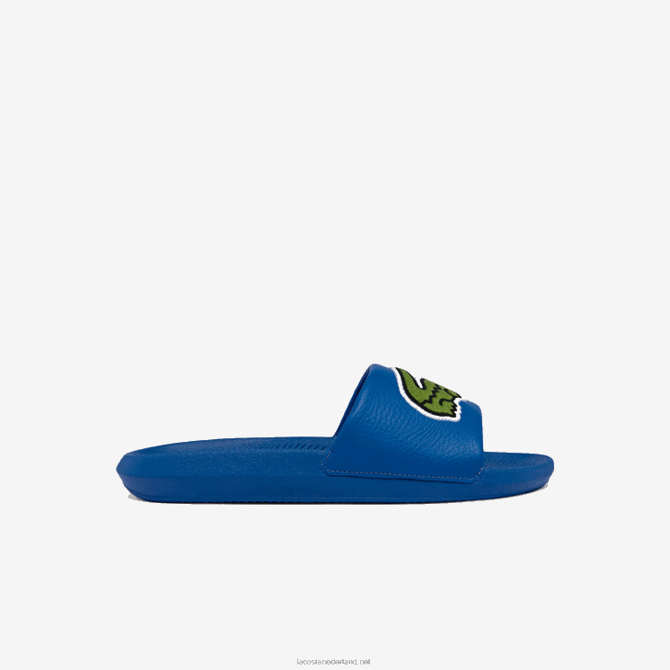 Lacoste Croco synthetisch logoband dia's 0828H1773 blauw groen bg3 Heren