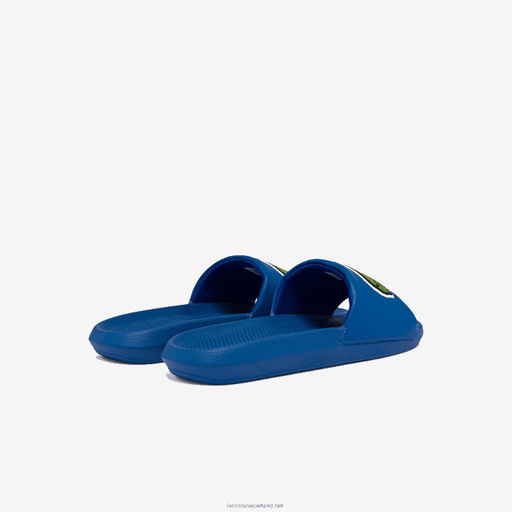 Lacoste Croco synthetisch logoband dia's 0828H1773 blauw groen bg3 Heren