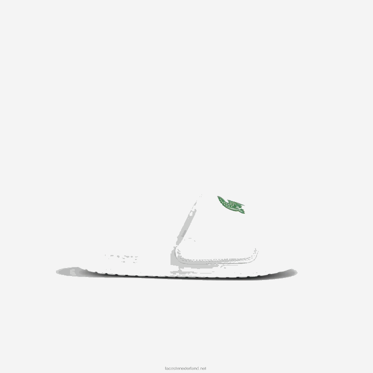 Lacoste croco 1.0 synthetische glijbanen 0828H1728 wit/groen 082 Heren