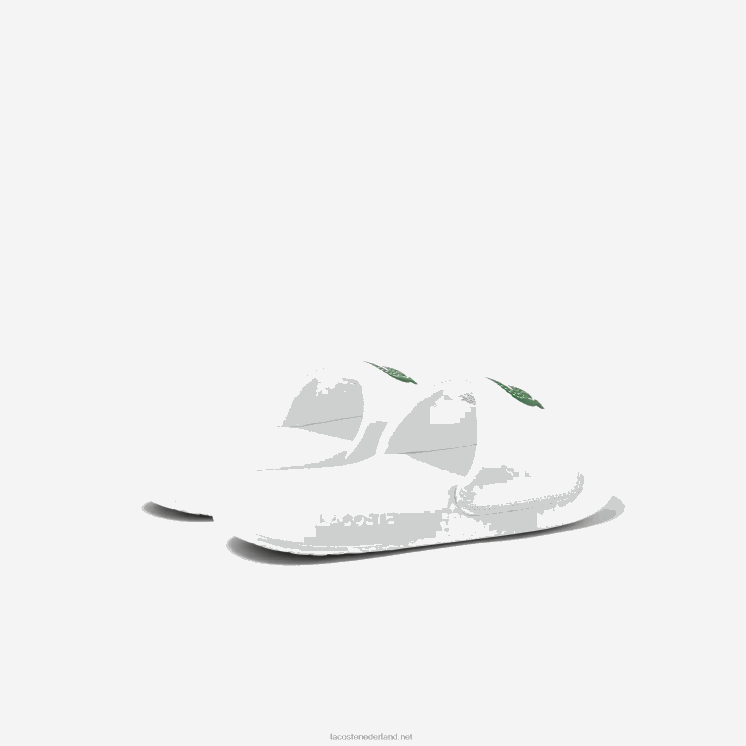 Lacoste croco 1.0 synthetische glijbanen 0828H1728 wit/groen 082 Heren