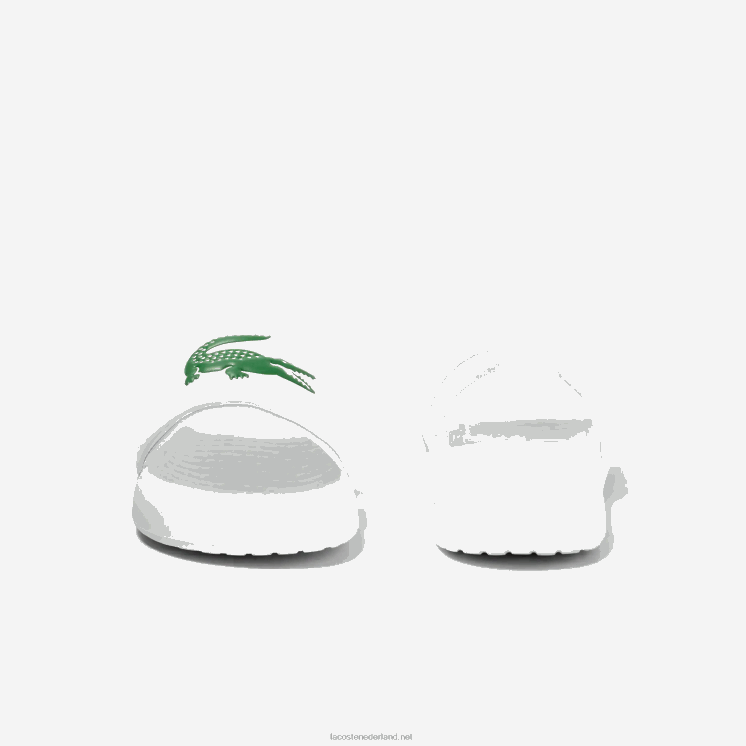 Lacoste croco 1.0 synthetische glijbanen 0828H1728 wit/groen 082 Heren