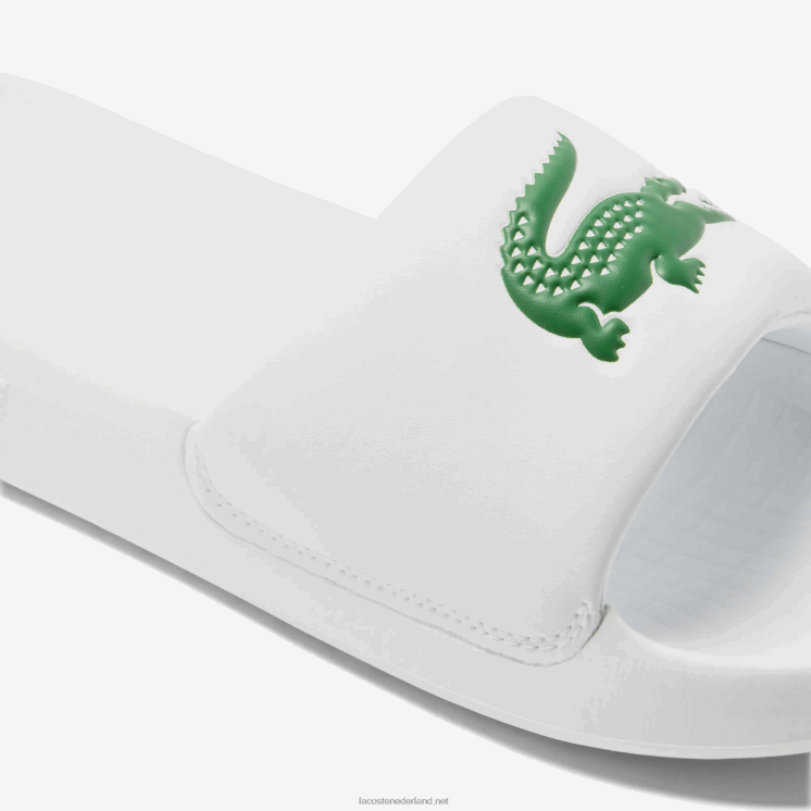 Lacoste croco 1.0 synthetische glijbanen 0828H1728 wit/groen 082 Heren