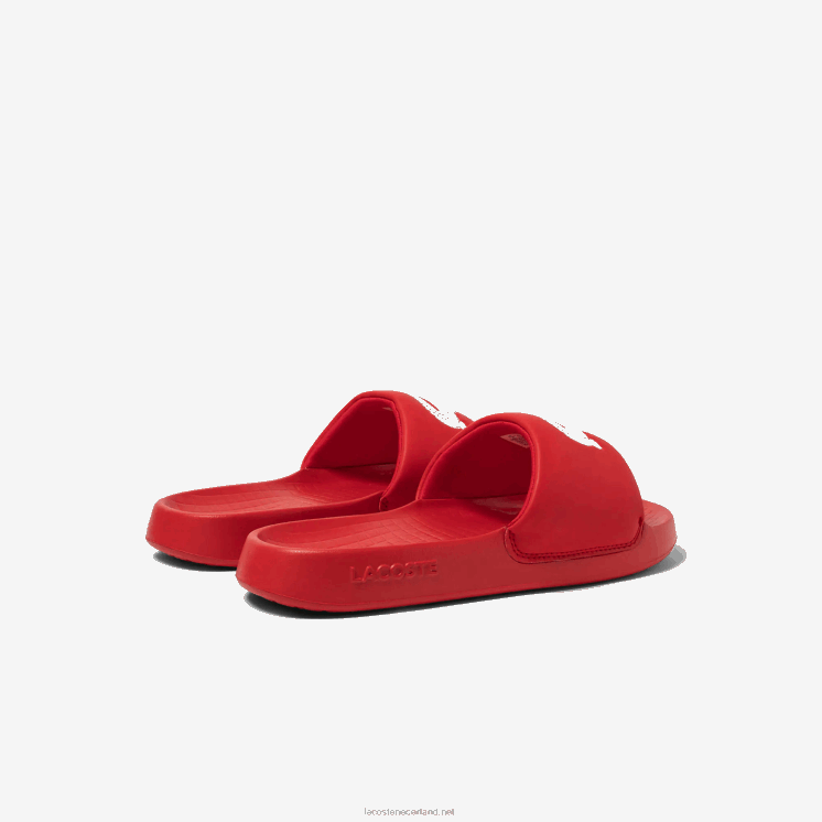 Lacoste croco 1.0 synthetische glijbanen 0828H1729 rood wit 17k Heren