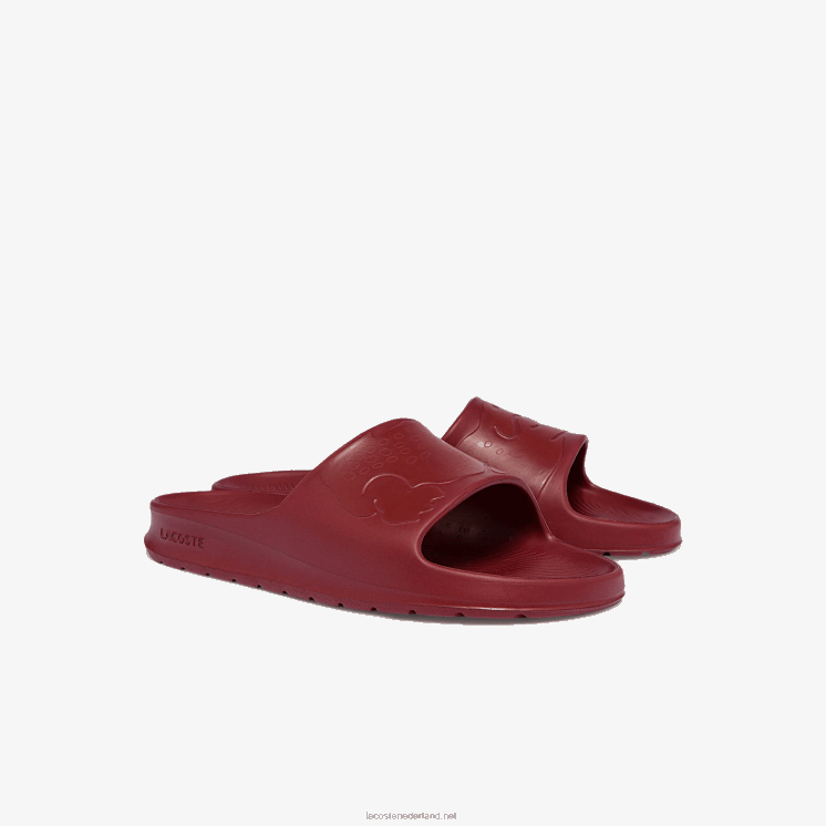 Lacoste croco 2.0 synthetisch logo dia's 0828H1813 donkerrood dr2 Heren