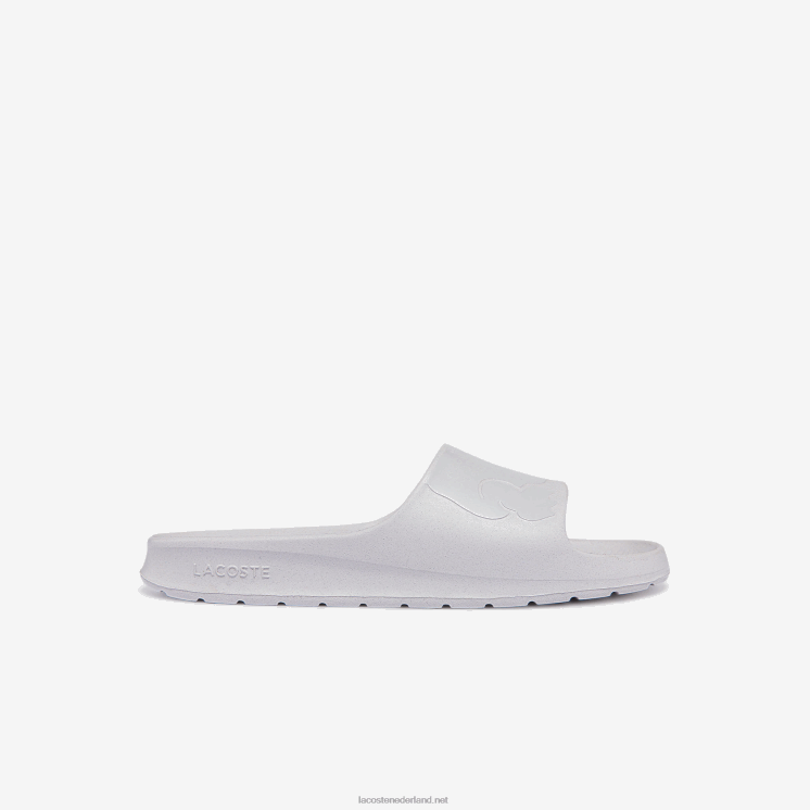 Lacoste croco 2.0 synthetisch logo dia's 0828H1880 wit & gebroken wit 65t Heren