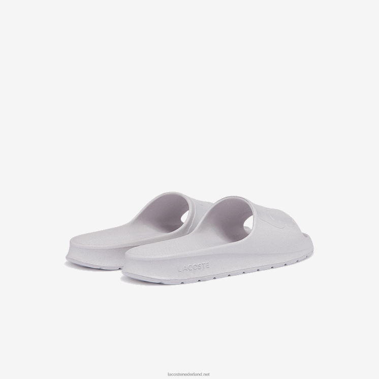 Lacoste croco 2.0 synthetisch logo dia's 0828H1880 wit & gebroken wit 65t Heren
