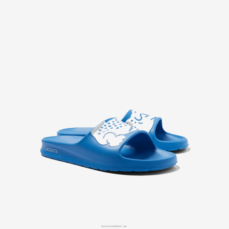 Lacoste croco 2.0 synthetisch logobandjes 0828H1897 lichtblauw wit 2k7 Heren