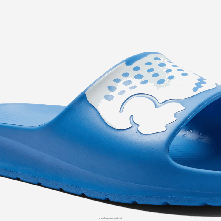Lacoste croco 2.0 synthetisch logobandjes 0828H1897 lichtblauw wit 2k7 Heren