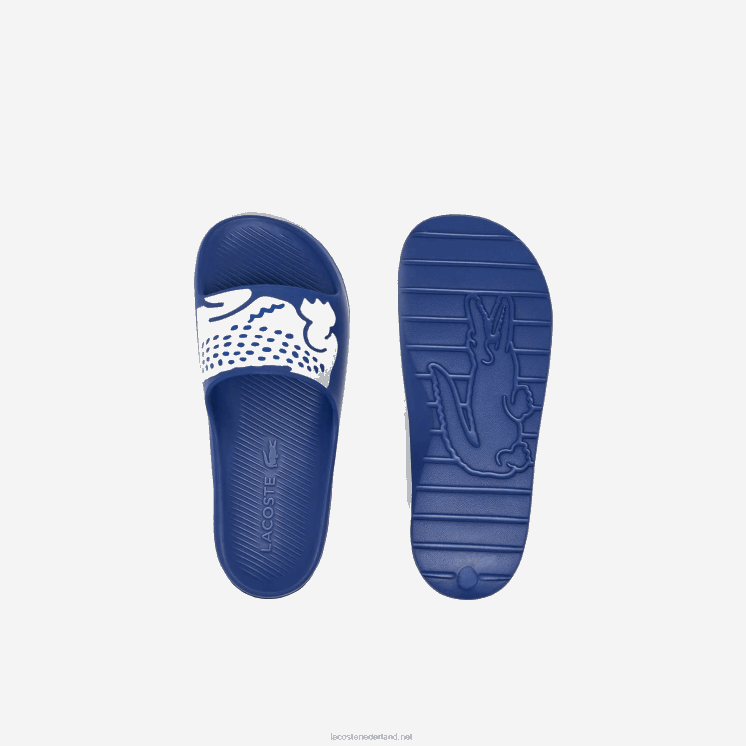 Lacoste croco 2.0 synthetisch logobandjes 0828H1898 blauw wit 221 Heren