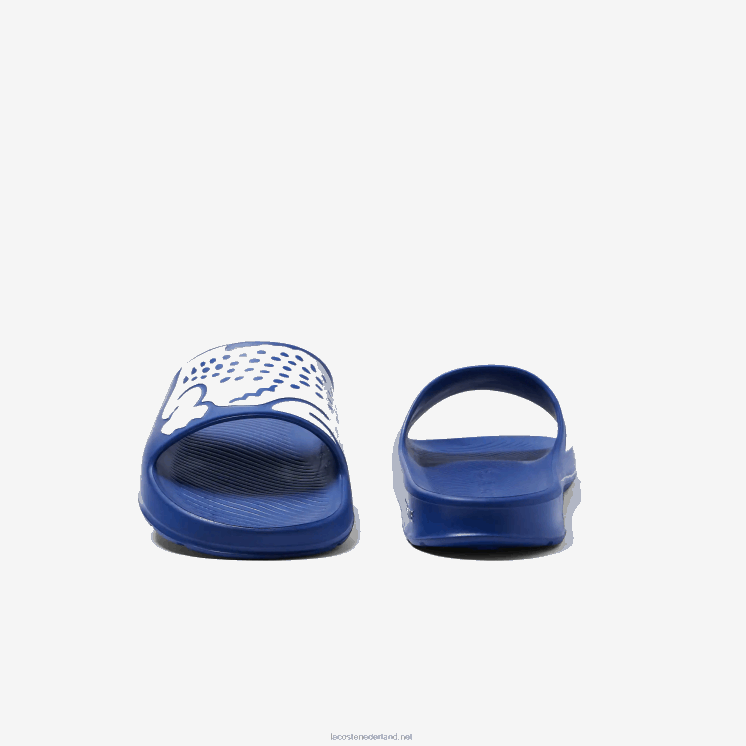 Lacoste croco 2.0 synthetisch logobandjes 0828H1898 blauw wit 221 Heren