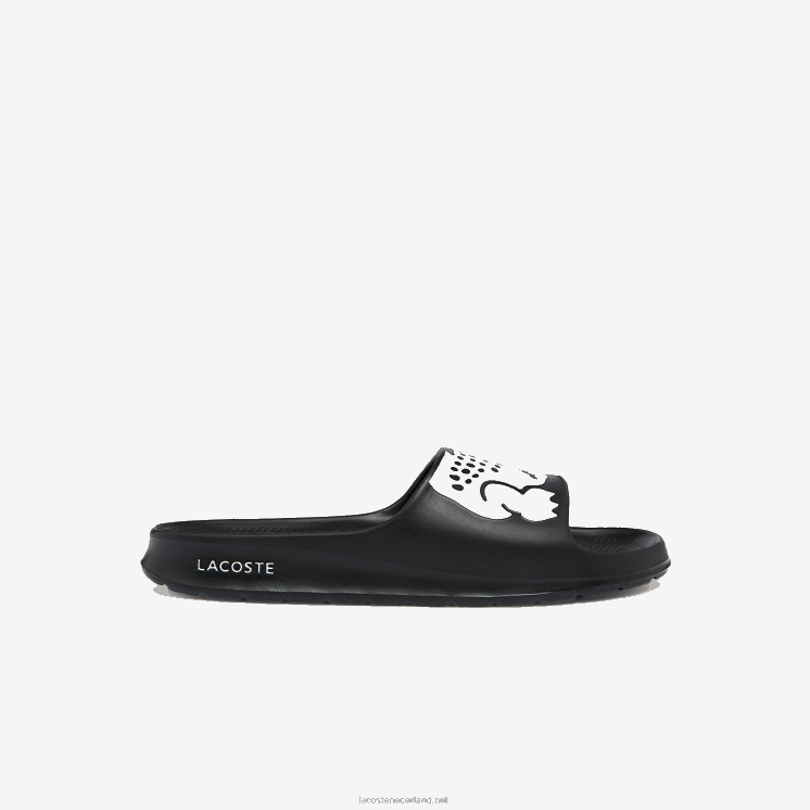 Lacoste croco 2.0 synthetische glijbanen 0828H1754 zwart-wit 312 Heren