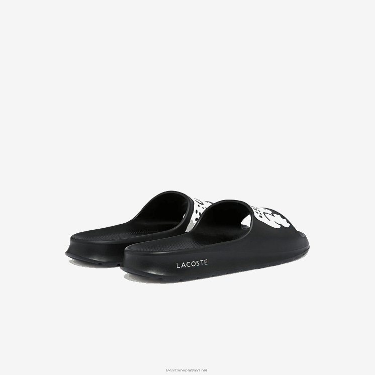 Lacoste croco 2.0 synthetische glijbanen 0828H1754 zwart-wit 312 Heren