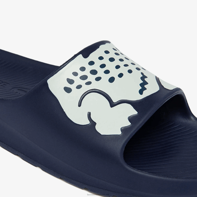 Lacoste croco 2.0 synthetische glijbanen 0828H1755 marine & wit 092 Heren