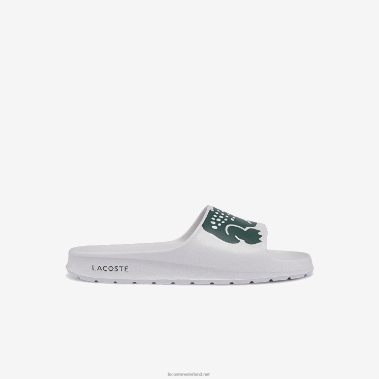 Lacoste croco 2.0 synthetische glijbanen 0828H1756 wit & donkergroen 1r5 Heren