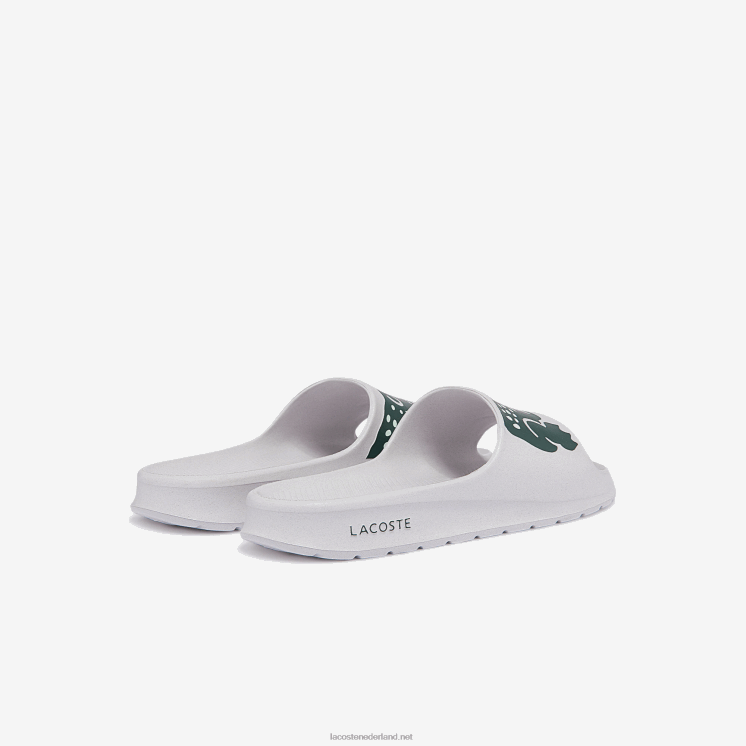 Lacoste croco 2.0 synthetische glijbanen 0828H1756 wit & donkergroen 1r5 Heren