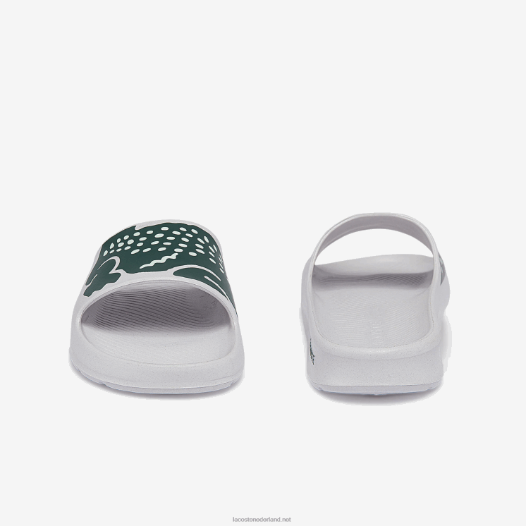 Lacoste croco 2.0 synthetische glijbanen 0828H1756 wit & donkergroen 1r5 Heren