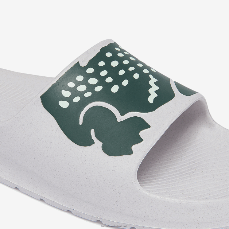 Lacoste croco 2.0 synthetische glijbanen 0828H1756 wit & donkergroen 1r5 Heren
