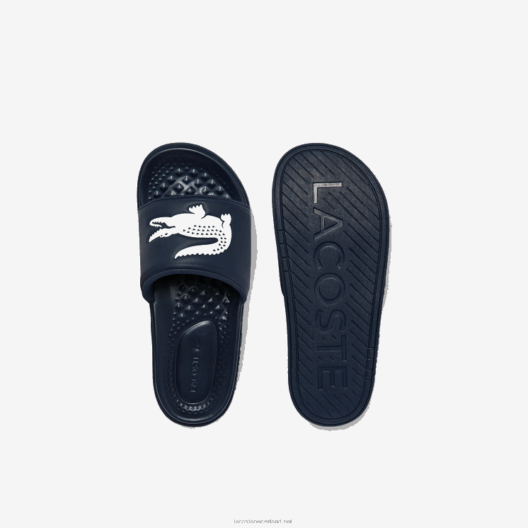 Lacoste croco dualiste synthetische glijbanen 0828H1877 marine & wit 092 Heren