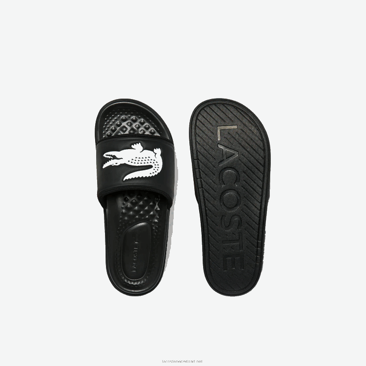 Lacoste croco dualiste synthetische logobandjes 0828H1765 zwart-wit 312 Heren