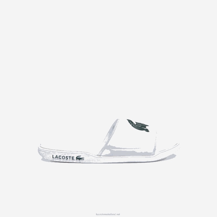 Lacoste croco dualiste synthetische logobandjes 0828H1766 wit & donkergroen 1r5 Heren