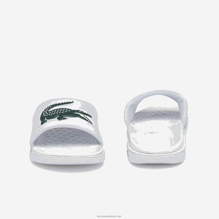Lacoste croco dualiste synthetische logobandjes 0828H1766 wit & donkergroen 1r5 Heren