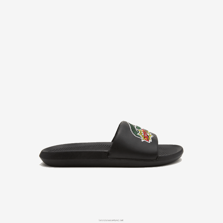 Lacoste croco synthetische dia's 0828H1761 zwart 02u Heren