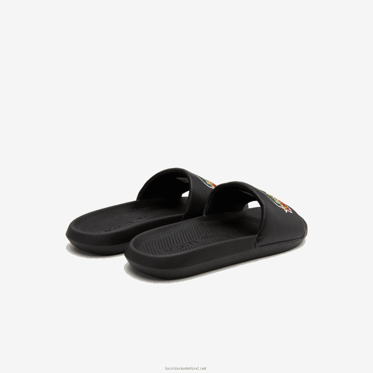 Lacoste croco synthetische dia's 0828H1761 zwart 02u Heren