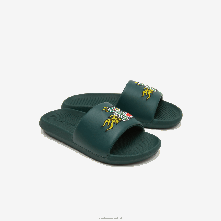 Lacoste croco synthetische dia's 0828H1762 groen 1m8 Heren