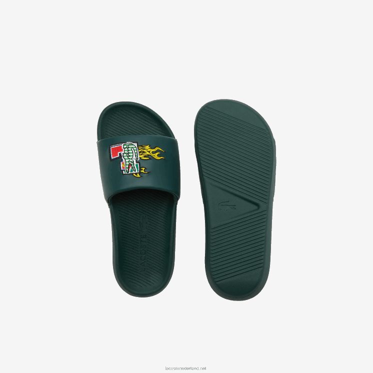 Lacoste croco synthetische dia's 0828H1762 groen 1m8 Heren