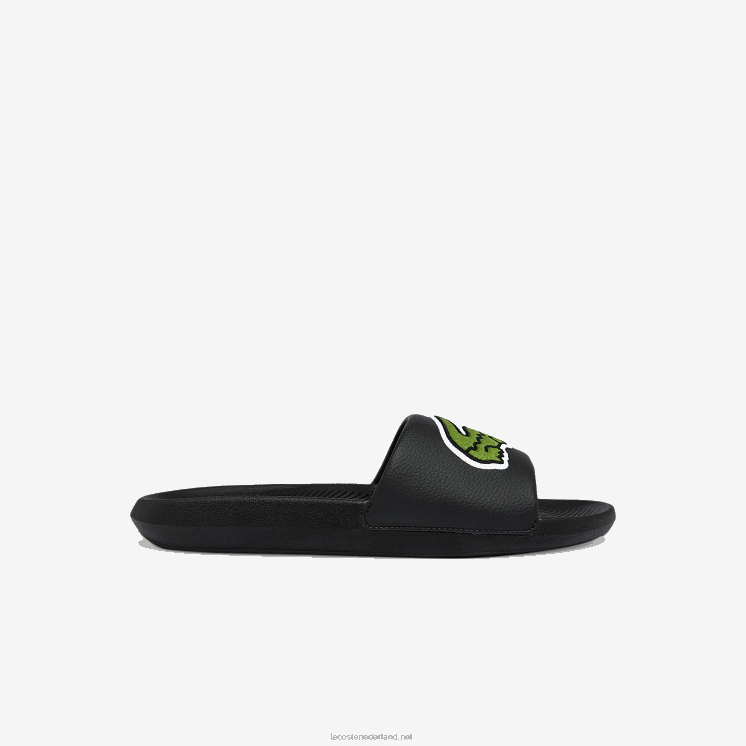 Lacoste croco synthetische dia's 0828H1808 zwart & groen 1b4 Heren