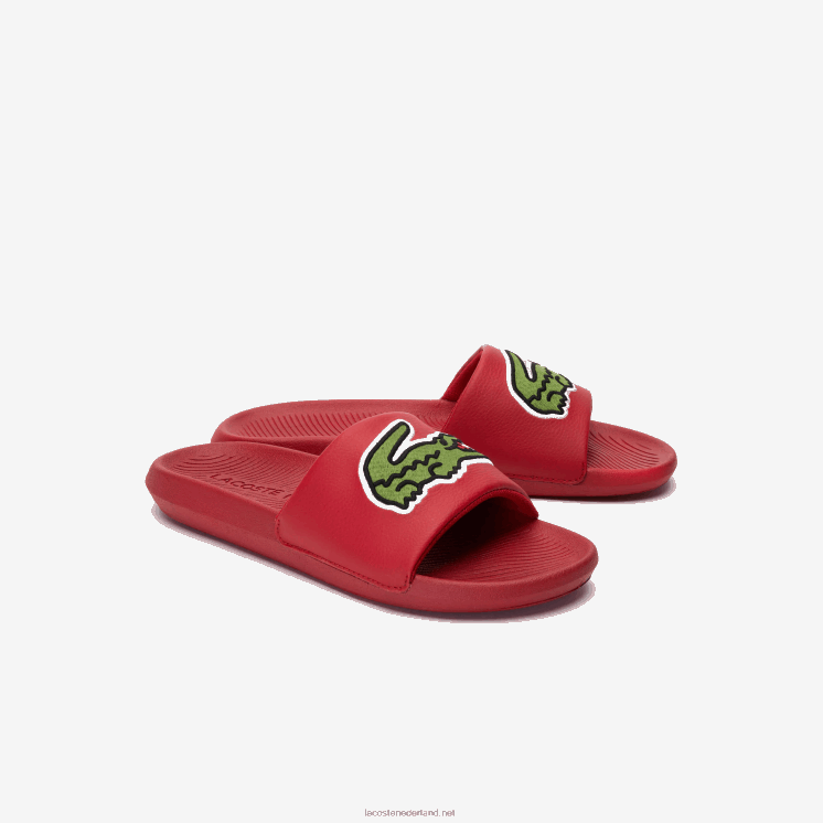 Lacoste croco synthetische dia's 0828H1810 rood groen t2q Heren
