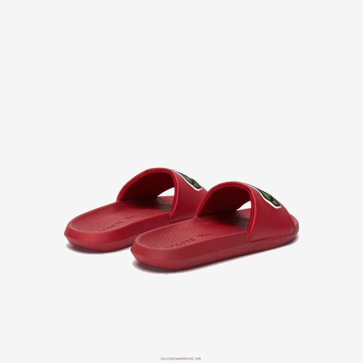 Lacoste croco synthetische dia's 0828H1810 rood groen t2q Heren