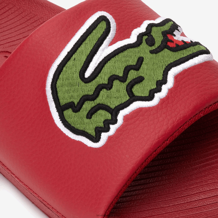 Lacoste croco synthetische dia's 0828H1810 rood groen t2q Heren