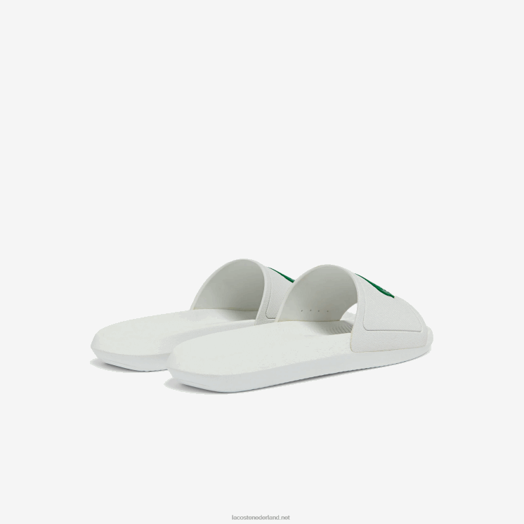 Lacoste croco waterafstotende synthetische glijbanen 0828H1819 wit/groen 082 Heren