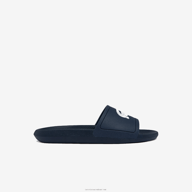 Lacoste croco waterafstotende synthetische glijbanen 0828H1820 marine & wit 092 Heren