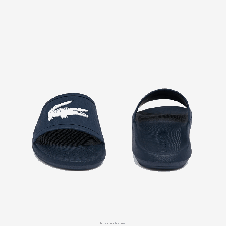 Lacoste croco waterafstotende synthetische glijbanen 0828H1820 marine & wit 092 Heren