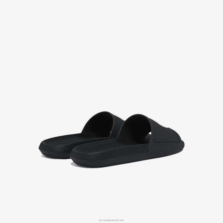 Lacoste croco waterafstotende synthetische glijbanen 0828H1821 zwart-wit 312 Heren
