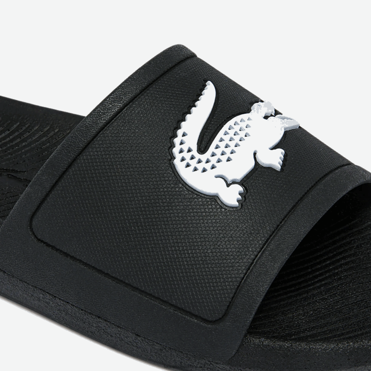 Lacoste croco waterafstotende synthetische glijbanen 0828H1821 zwart-wit 312 Heren