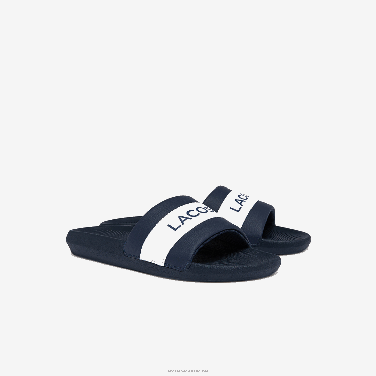 Lacoste dia's met croco-textiellogo 0828H1775 marine & wit 092 Heren