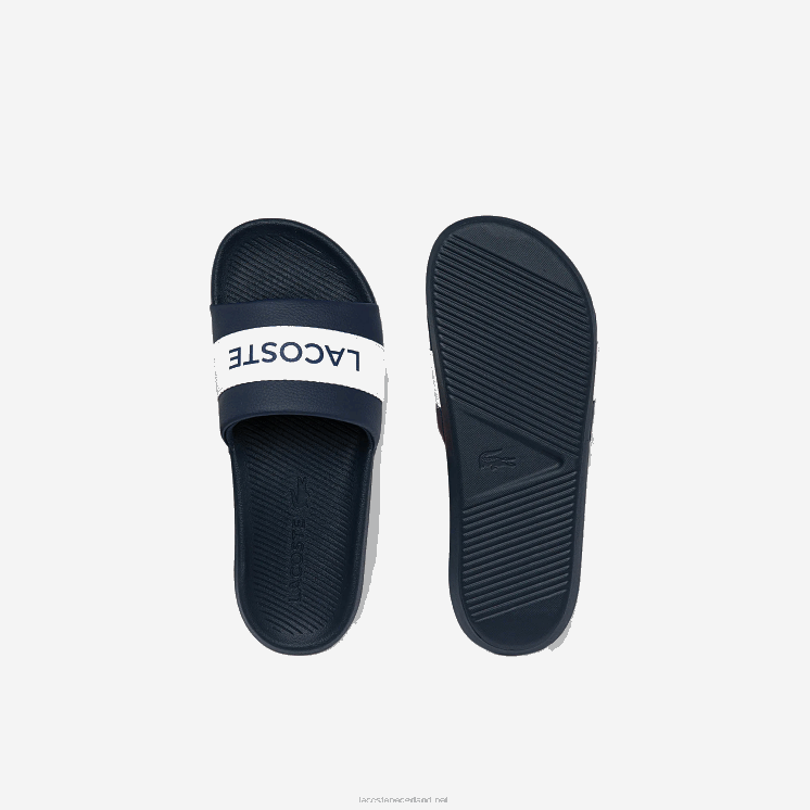Lacoste dia's met croco-textiellogo 0828H1775 marine & wit 092 Heren