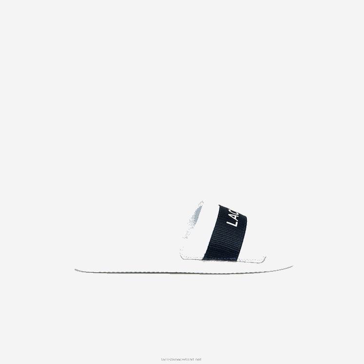 Lacoste dia's met croco-textiellogo 0828H1776 wit & marine 042 Heren
