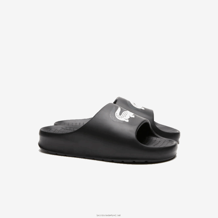 Lacoste serve slide 2.0 evo synthetische colorblock-dia's 0828H1740 zwart & gebroken wit 454 Heren