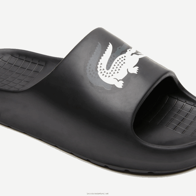 Lacoste serve slide 2.0 evo synthetische colorblock-dia's 0828H1740 zwart & gebroken wit 454 Heren