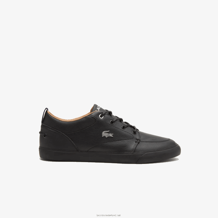 Lacoste Bayliss leren sneakers met geperforeerde kraag 0828H1758 zwart 02u Heren