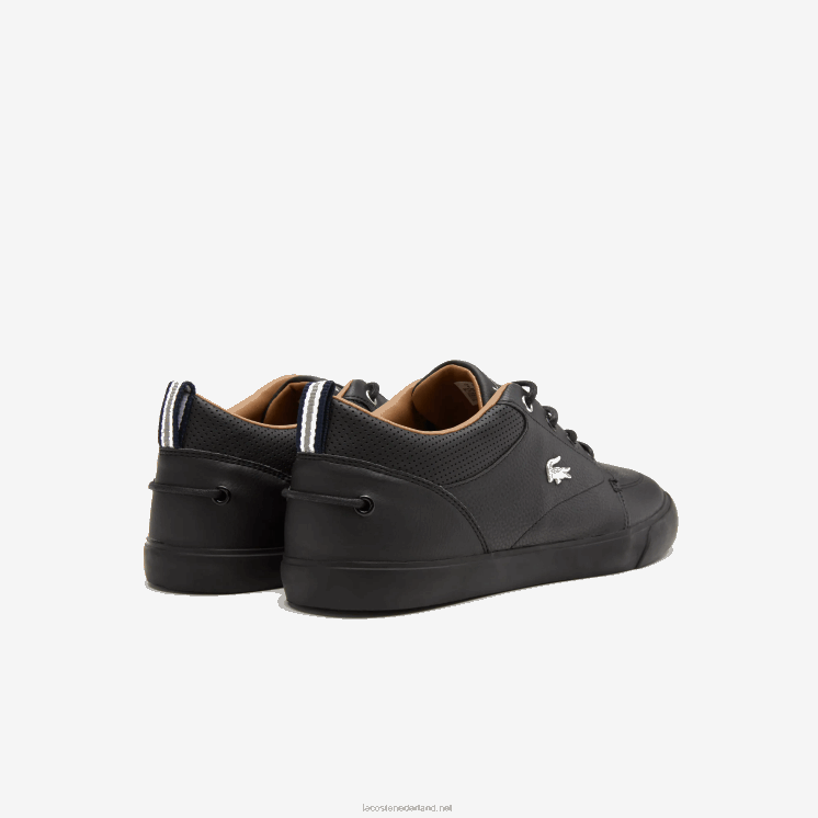 Lacoste Bayliss leren sneakers met geperforeerde kraag 0828H1758 zwart 02u Heren